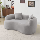 Modern Curved Loveseat