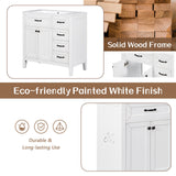 Modern Bathroom Vanity Base Only, 2 Doors And 3 Drawers