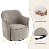 360° Swivel Accent Chair With Flared Arms