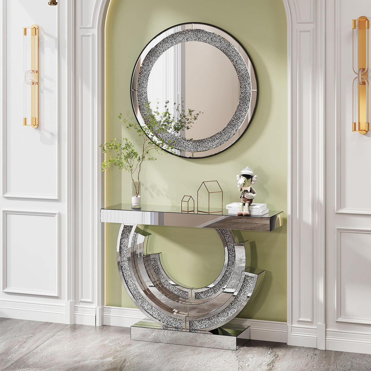 Round Wall Mirror - Silver