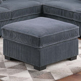 Modern Sectional Set With Cocktail Ottoman