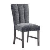 Dining Chair With Padded Seating And Back (Set of 2) - Dark Gray