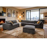 Custom Configuration Modular Sectional & Toss Pillows