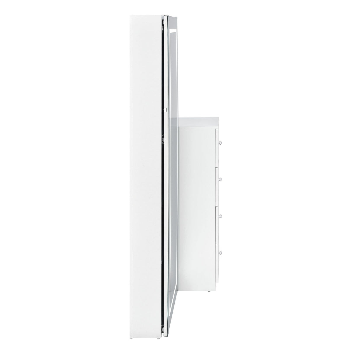 Vancouver - Floor Mirror With Storage - White