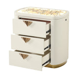 La Pierre - 3 Drawer Nightstand - Beige