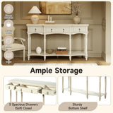 Retro Console Table With 3 Soft Close Drawers