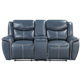 Stanwicke - Motion Reclining Loveseat With Console - Blue