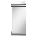 Gilmore Mirrored Freestanding Electric Fireplace, Silver