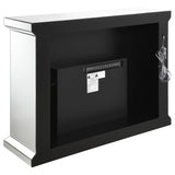 Gilmore Mirrored Freestanding Electric Fireplace, Silver