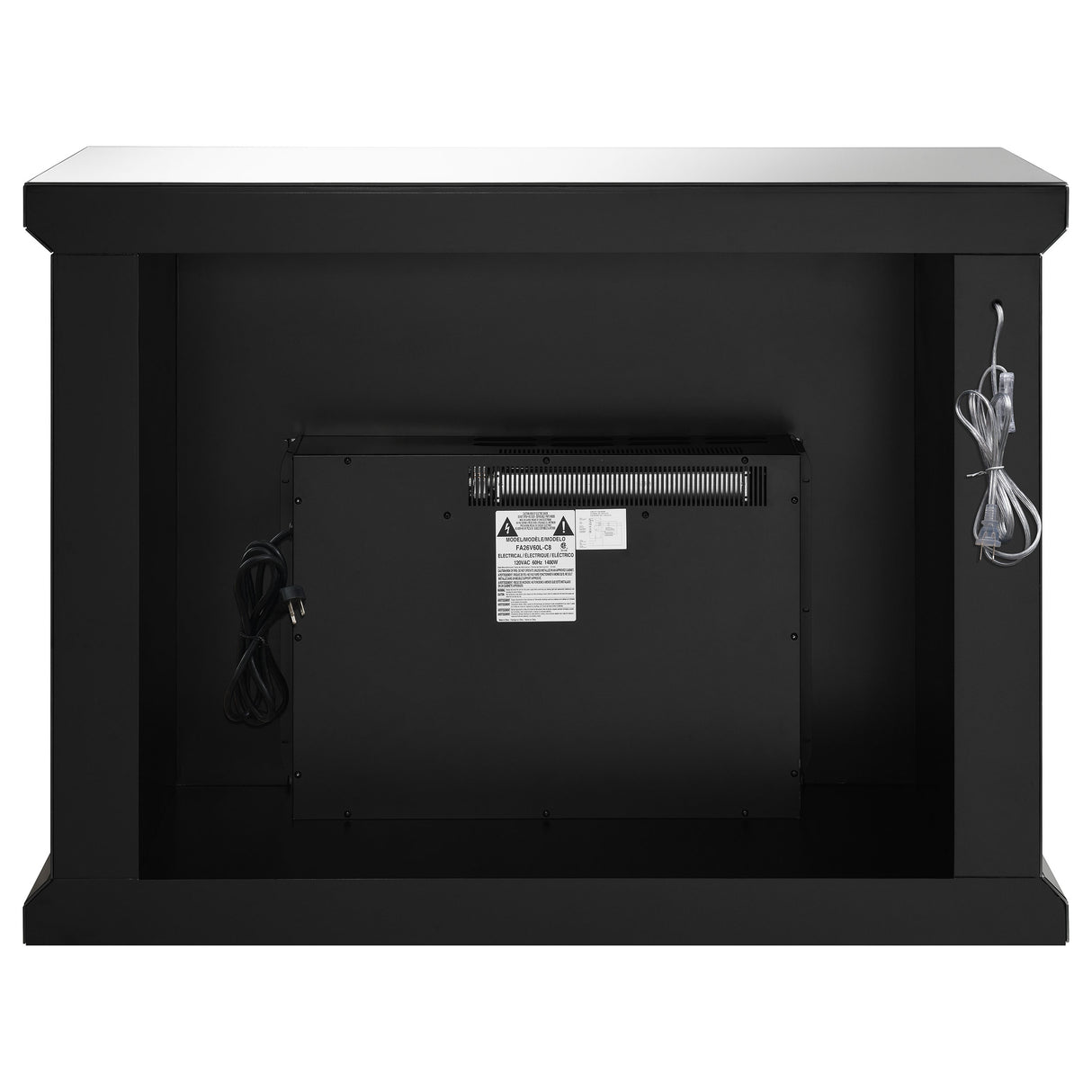 Gilmore Mirrored Freestanding Electric Fireplace, Silver