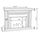 Gilmore Mirrored Freestanding Electric Fireplace, Silver