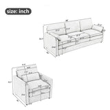 Cozy Sofa Set Oversized Comfy Cloud Sofa With Double Cushion
