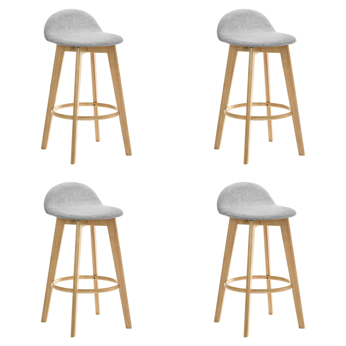 Vera - Upholstered Wood Counter Height Barstool