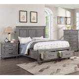 Bed With Drawers, Tall Panel Headboard