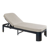 Outdoor Chaise Lounge Set With Side Table, 5 Position Adjustable Patio Recliner