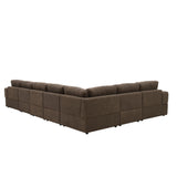 Sectional, Large Arms, Toss Pillows Included
