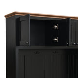 Entryway Hall Tree With Storage Bench, Coat Rack Shoe Bench With Cabinets