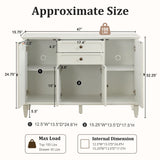 Sideboard Buffet Cabinet With 4 Doors And 2 Drawers, Console For Kitchen