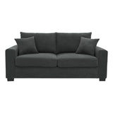 2 Seater Sofa, 2 Throw Pillows For Living Room