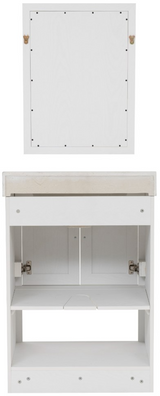 Linon Barkley White 31" Vanity with Mirror