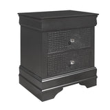 Shaker - 5 Pieces Bedroom Set With Crystal Inspired Tufted Headboard And LED Lighting