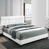 Contemporary Style Bed, Rectangle Headboard