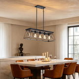 Chandelier Pendant Light For Dining Room Kitchen, 5 Light Fixture With Adjustable Height