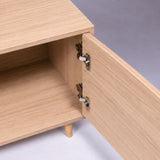 TV Stand For TVs Up To 60" With 2 Doors, 1 Drawer And 1 Open Shelf - Walnut