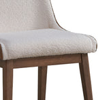 Ginny - Boucle Velvet Side Chair (Set of 2) - Walnut - Chair Sets - Alpine Outlets