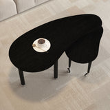 Rotatable Cocktail Table With Solid Legs, 360 Degree Rotating