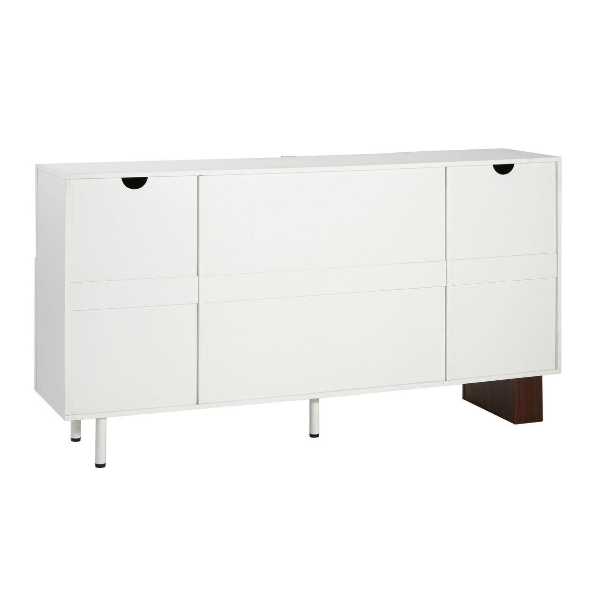 Sideboard Buffet Cabinet Wide Storage Unit With 4 Doors & Adjustable Shelves - White