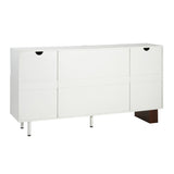 Sideboard Buffet Cabinet Wide Storage Unit With 4 Doors & Adjustable Shelves - White