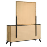 Georgina - 6 Drawer Dresser With Mirror - Natural Wood