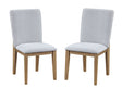 Delphine - Linen Fabric 19" Dining Chair (Set of 2) - Gray - Chair Sets - Alpine Outlets