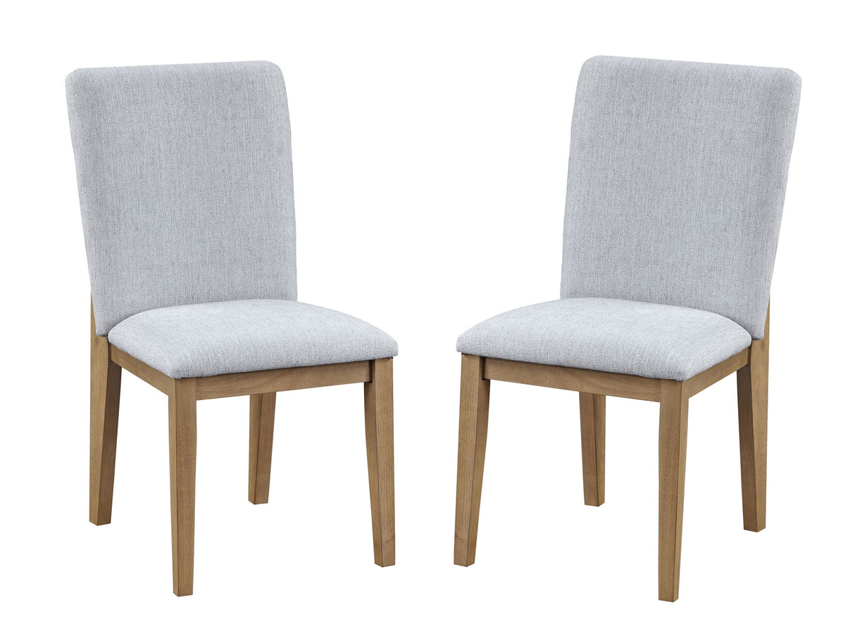 Delphine - Linen Fabric 19" Dining Chair (Set of 2) - Gray - Chair Sets - Alpine Outlets