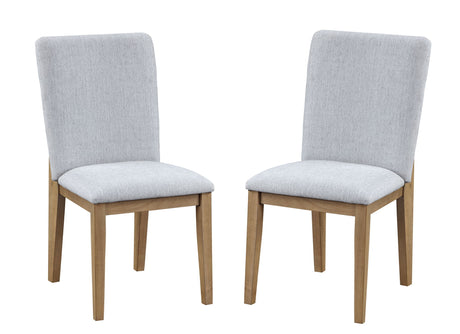 Delphine - Linen Fabric 19" Dining Chair (Set of 2) - Gray - Chair Sets - Alpine Outlets