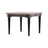 Elaine - Extension Dining Table - Black / Light Brown