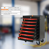 Rolling Metal Tool Chest With Drawers, Steel Storage Cabinet With Ball Bearing Slides