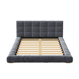 Upholstered Platform Bed Frame With Tufted Headboard