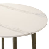 Jayla - 35.5" Marble Top Pub Table - Night Wenge / White