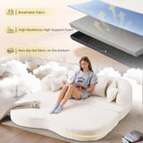 Foldable Sofa Bed, Boneless Couch Convertible Sleeper With 4 Pillows