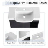 Wall Mounted Bathroom Vanity With Sink, Soft Close Door