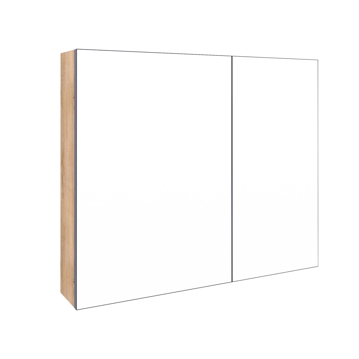 33.56" Wall Mounted Bathroom Cabinet With Adjustable Shelves - Imitative Oak