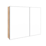33.56" Wall Mounted Bathroom Cabinet With Adjustable Shelves - Imitative Oak