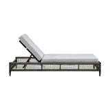 Alegria - Outdoor Patio Adjustable Chaise Lounge Chair In Aluminum With Gray Rope And Cushions