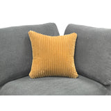 Coffee Bean Like Upholstery Full Compressed Modular Sectional With Toss Pillows - Light Gray