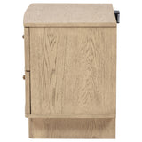 Kimpton - 2 Drawer Nightstand With USB Charging Ports - Beige