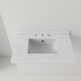 Basin Sink, 0.6" Ultra Thin Profile, Triple Faucet Holes, Sink Only