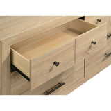 Merritt - 6 Drawer Dresser Cabinet - Light Oak
