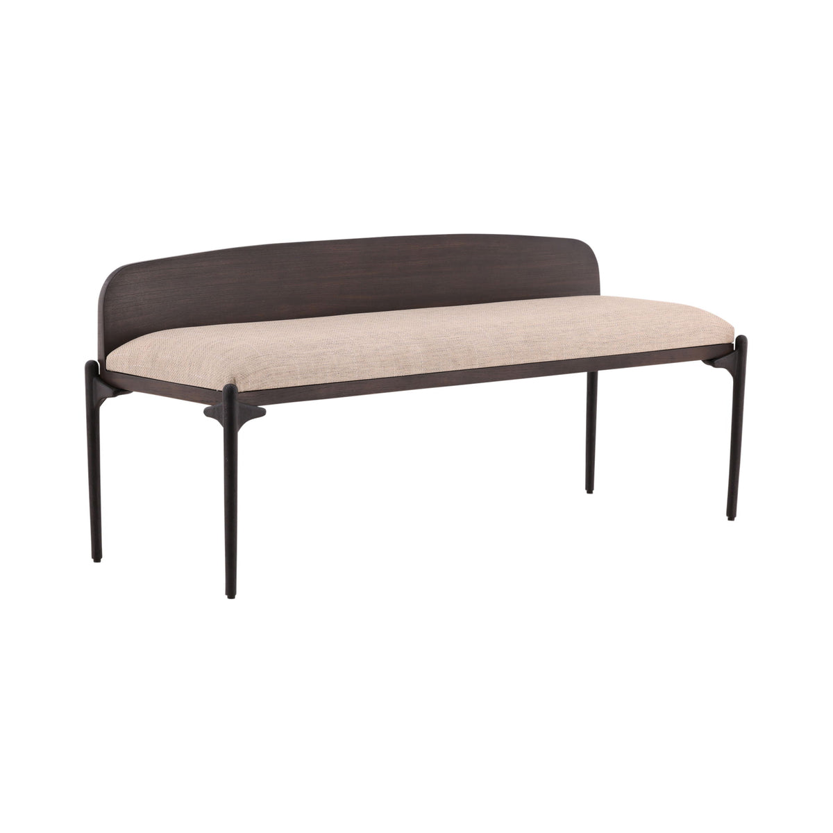 Estelle - Bench - Dark Brown / Beige